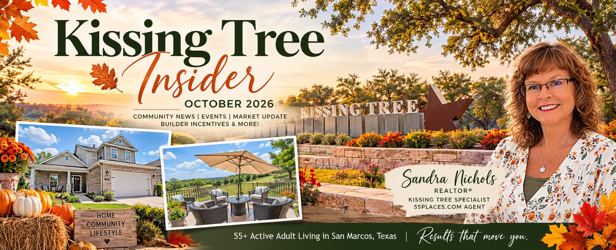 Kissing Tree Insider October 2026 community newsletter in San Marcos Texas